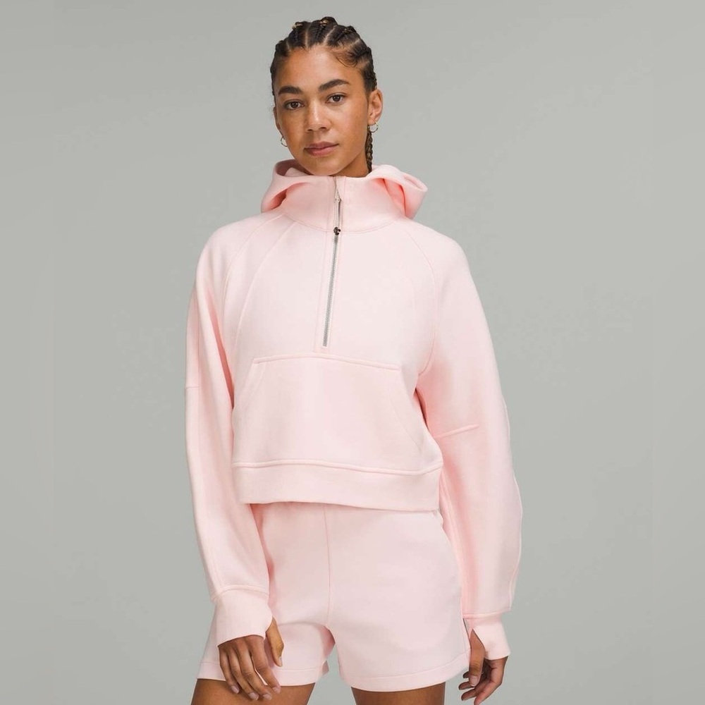 Lululemon Scuba Oversized Half Zip Hoodie Strawberry Milkshake XS/S